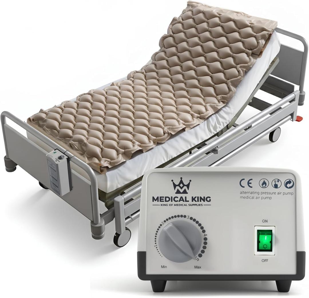 Alternating Air Pressure Mattress Pad with Electric Quiet Pump System for Hospital, Home Use, 80” L x 36” W