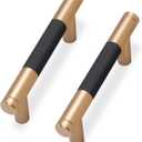 10 Pack Matte Black and Champagne Bronze Cabinet Pulls knurled 3 Inch Hole Centers Kitchen Cabinet Handles Drawer Pulls Cabinet Hardware