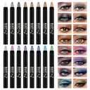 16Pcs Eyeshadow Stick,Matte Glitter Cream Eyeshadow Stick Set,Waterproofing Long Lasting Eye Shadow Sticks,Colorful Highlight Eyeshadow Stick for Eye Makeup,Multi-Use Eyeshadow Pencil
