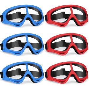 Protective Goggles, Safety Glasses Eyewear Compatible with Nerf Guns for Game Battle (6 Pack Goggles)