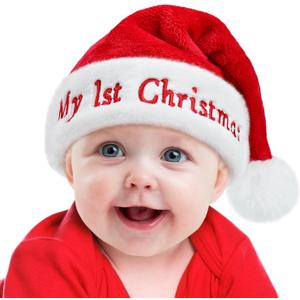 RJVW Baby Santa Hat: Christmas Hat for Infant, Baby Xmas Holiday Classic Santa Claus for Christmas New Year Party
