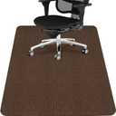 Sycoodeal Office Chair Mat for Hardwood Floor, Office Computer Gaming Chair Mat for Tile Floor,Large Floor Protector Rug, Anti-Slip,Easy to Clean, Coffee(48"x36") (Dark Coffee (1 Pack))