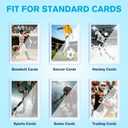 400 Hard Plastic Trading Card Protector - 200 Hard Card Sleeves and 200 Soft Card Sleeves, 35pt Rigid 3"x4" Card Holders, Clear Open-Top Card Sleeve, Fits Standard Trading, Baseball, Sport, Game Cards