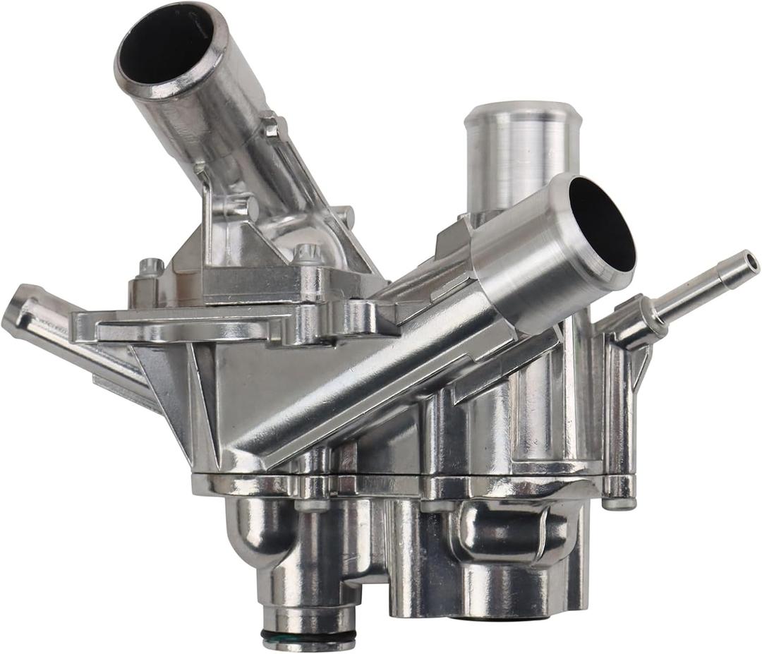 TRQ Thermostat with Housing Assembly Compatible with 2018-2021 Ford Expedition 2017-2020 F-150 Lincoln Navigator