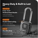 2.3in Long Shackle Outdoor Combination Lock Heavy Duty, Large, Weatherproof Padlock with Code for Gates, Fences, Sheds, Lockers, Cabinets, Storage Units 1-Pack, Black