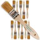 Pro Grade - Chip Paint Brushes - 12 Ea 1 Inch Chip Paint Brush Light Brown