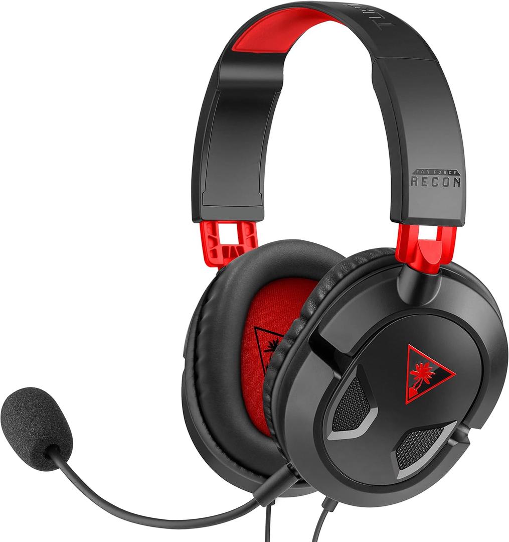 Turtle Beach Recon 50 Wired Gaming Headset - PC, Mac, PS4, PS5, Xbox Series X|S & Xbox One, & Mobile/Tablet with 3.5mm Removable Mic, 40mm Speakers, & In-line Controls  Black