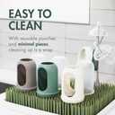 Boon Nursh Bottles - Silicone Baby Bottles Help Ease Colic Symptoms - Reusable Food-Grade Silicone Pouches with Polypropylene Shell - Medium Flow - 8 Oz - Speckle Green