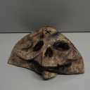 Skull Mask Costume, Halloween Scary Leather Face Skull Cosplay Dress up, Garden Yard Horror Party Props, Latex Masks for Man Women Adult Dress Up Costume