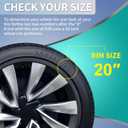 Tesla Model Y Juniper Rim Protector Fit 20" Helix 2.0 Wheels 2025-2026|Wheel Covers 20 inch|ABS Guard Hubcap Cover for Curb Rash Prevention| Model Y Juniper Accessories|Matte Black(Set of 4)