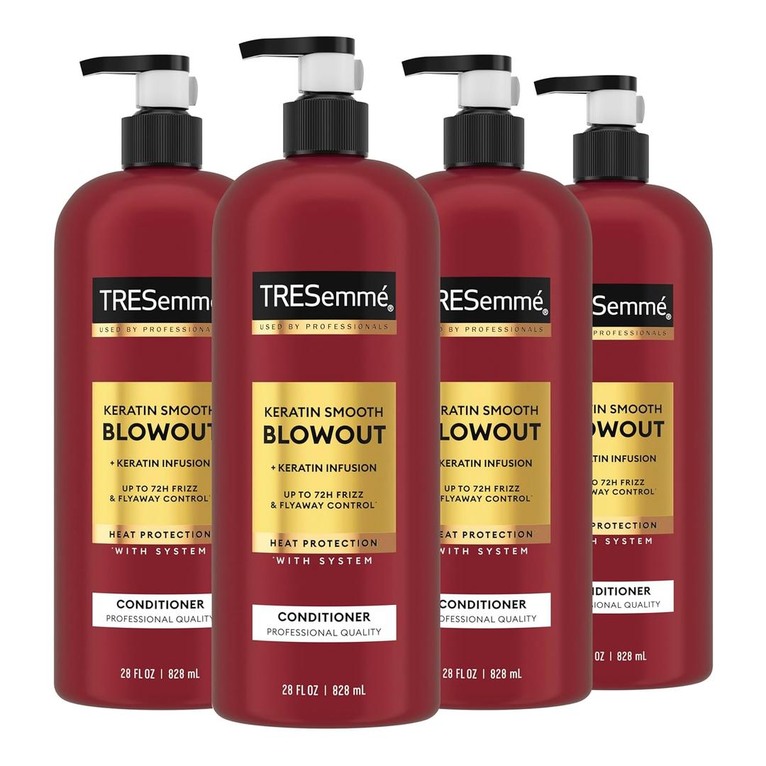 TRESemm Keratin Smooth Conditioner 4 pack for Frizzy Hair, Formulated with Lamellar-Discipline, 28 Fl Oz