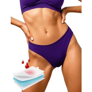 Period Swimwear for Teens Women Mid Waisted Swimsuit Bikini Bottom Bathing Suit Menstrual Swim Bottoms Underwear