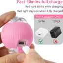 2Packs Interactive Cat Toys for Indoor Cats, Interactive Cat Ball Toy with Elastic Mesh Tail, Automatic Cat/Kitten Toys with Chirping & Motion Activate, Cat Toys for Bored Indoor (Pink+Yellow)