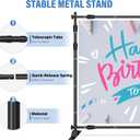 10 x 8 FT Banner Stand Kit, Adjustable Backdrop Stand for Parties, Heavy-Duty Photography Step and Repeat Stand with Portable Bag for Birthdays, Promotions, Exhibitions (Banner Not Included)