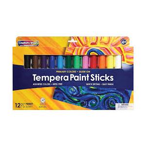 Creativity Street Glide-On Tempera Paint Sticks, 9 Assorted Primary Colors, 5 grams, 9 Count
