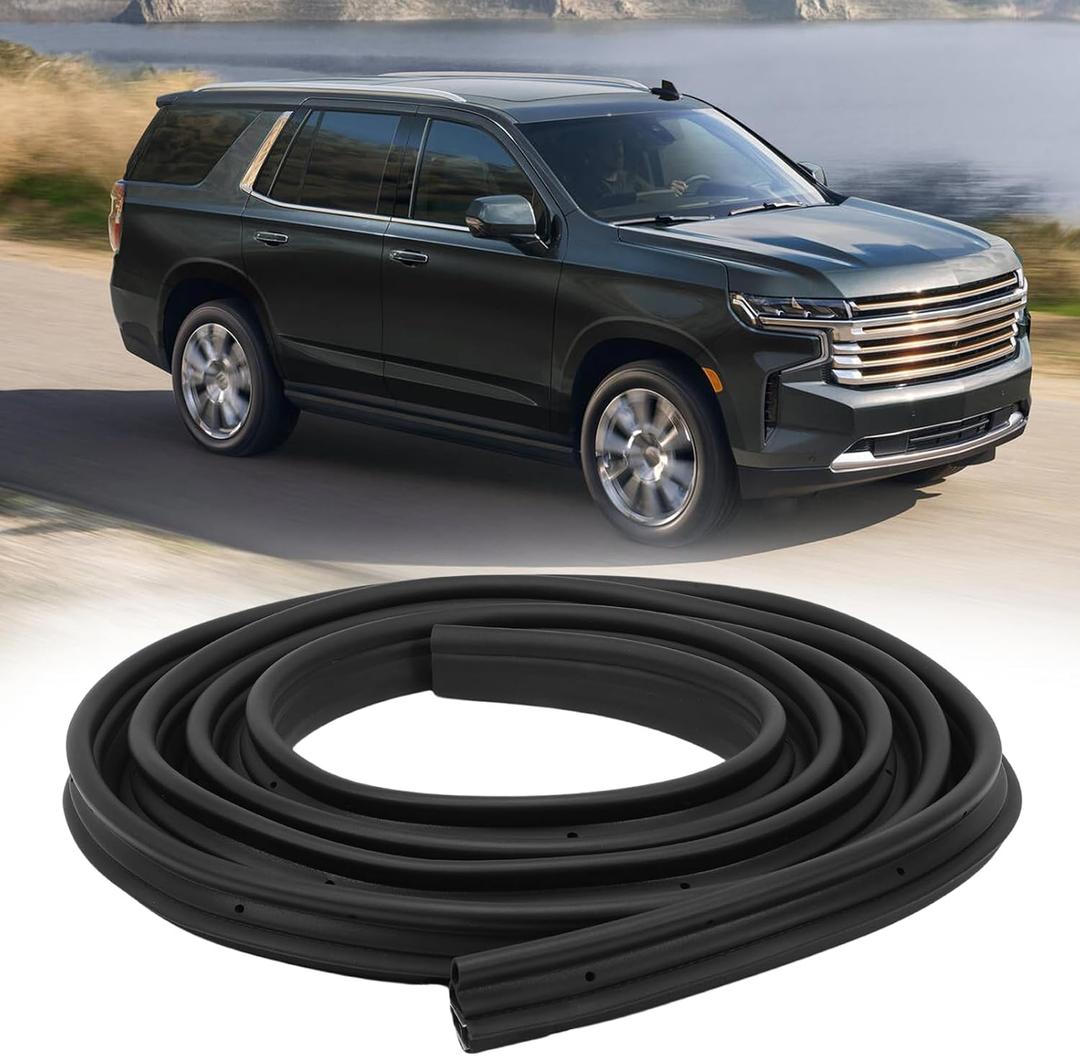 Front Door Weatherstrip Seal Fits 2007-14 Tahoe, Suburban 1500, Suburban 2500, Avalanche Yukon, Yukon XL 1500, Yukon XL 250, Escalade, Door Seal Trim, 22766409 22766410 (Universal Left or Right)