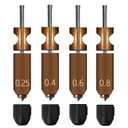 2.0 Version Integrated Adventurer 5X Nozzle Kit(0.25mm, 0.4mm, 0.6mm,0.8mm) for Flashforge AD5X 3D Printer Extruder Heating Block Component with 4 Silicone Socks