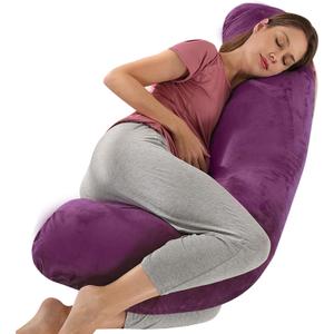 BATTOP Pregnancy Pillows for Sleeping,Maternity Body Pillow with Washable Cover,New Mom Gifts for Women,Support for Back,HIPS,Legs,Belly for Pregnant Women(Dark Purple)