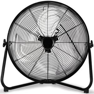 Uthfy 20 Inch High Velocity Heavy Duty Fan, Metal Industrial Floor Fan with 3 Speeds, 360 Adjustbale Tilting for Warehouse,Workshop, Factory and Basement, Black