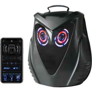 Motorcycle Backpack for Men, LED Backpack With DIY Programmable Full Color Screen, Hard Shell Large Capacity Waterproof Helmet Bag Laptop Backpack(Black)