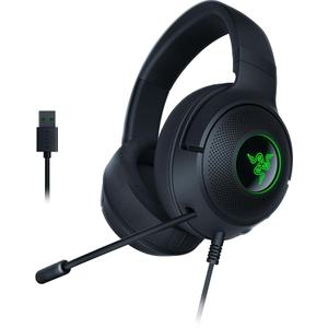 Razer Kraken V3 X Wired USB Gaming Headset: Lightweight Build  Triforce 40mm Drivers  HyperClear Cardioid Mic  7.1 Surround Sound  Chroma RGB Lighting  Black