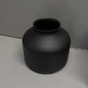 Goaste Metal Matte Flower Vase, Small Black Vases for Flower, 6.5 Inch Tall Iron Frosted Flower Arranging Vase for Table Centerpiece, Home, Shelf, Office, Garden Decor, Black