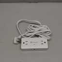 Surge Protector Power Strip, 10 ft Flat Extension Cord with 4 Outlets 3 USB Ports (2 USB C), Flat Plug Power Strip with 900 Joules Protection, Suitable for Home Office Dorm Room, White (Beige)