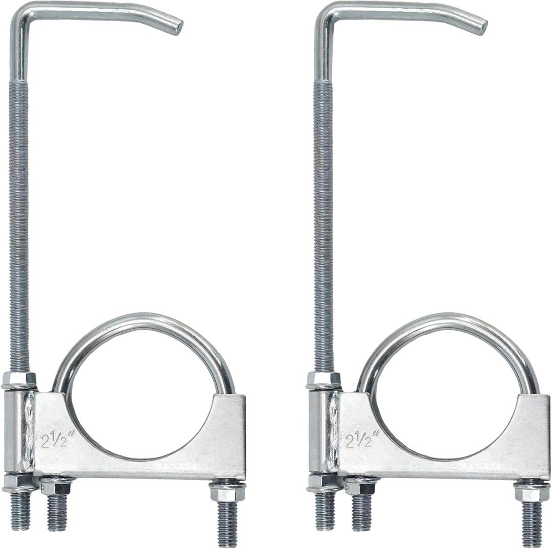 Exhaust Clamp With Hanger fit 2.5" Exhaust Pipe, Exhaust System Hanger, Pipes Exhaust Hanger, 2 Pack