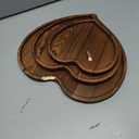 Nitial 3 Pcs Valentine's Day Heart Tray Wooden Heart Serving Plate Tray Romantic Dish Neutral Cheese Charcuterie Board and Platters for Valentine Wedding Display Snack Cake Fruit, Food, 3 Sizes