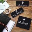 Shimeyao 13x13 Inch Black Makeup Towels Bulk Reusable Makeup Washcloths for Face Facial Remover Washcloths Absorbent Cotton Towel for Salon Spa Women Skin Care(6 Pcs,Cross Pattern)