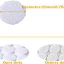 1000pcs Loop Side Adhesive Tapes Sticky Back Dots, 3/4" Diameter, White