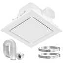 Hon&Guan Bathroom Exhaust Fan, Quiet Square Bathroom Vent Fan 111 CFM, 1.0 Sones, Ceiling Mount Ventilation Fan, Bath Ceiling Fans, Exhaust Fan for Home Bath Hotel