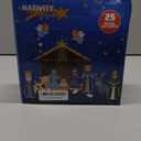 Nativity Set with Lights, 25 PCS Kids Nativity Playset Small Nativity Sets & Figures for Pretend Play, Unbreakable Christmas Manger Scene for Kids, Children, Toddler, Xmas Decoration