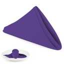 PLOYMONO Purple Heavy Duty Polyester Napkins - 17 x 17 Inch Solid Washable Cloth Dinner Napkins - Set of 8 Napkins with Hemmed Edges - Great for Weddings, Parties, Banquets Dinner & More