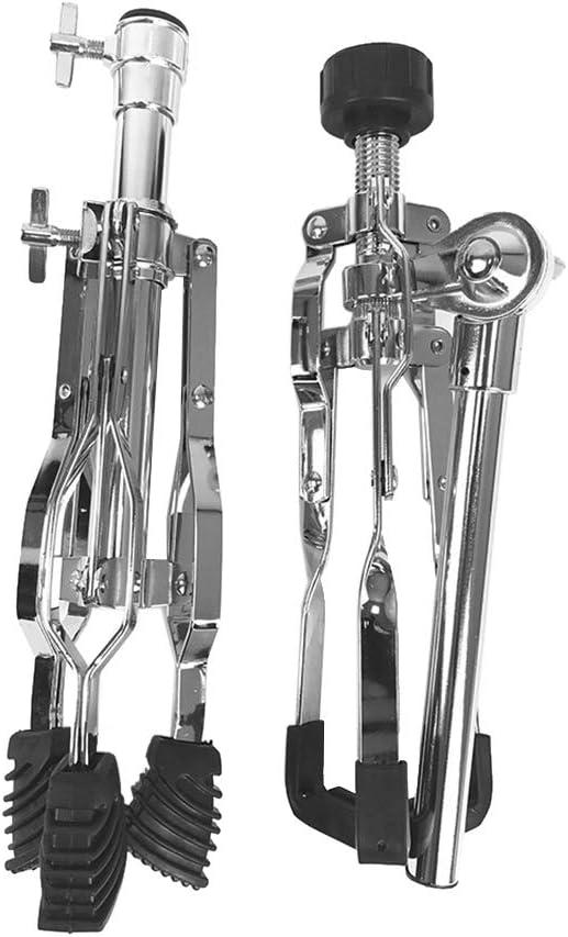 12 inch Galvanized Carbon Steel Drum Tripod Stand Durable Anti Height Adjustable for Dumb Drum Snare Drum and Drum Set with Dual Shaft Design and Rubber Foot Pads 19