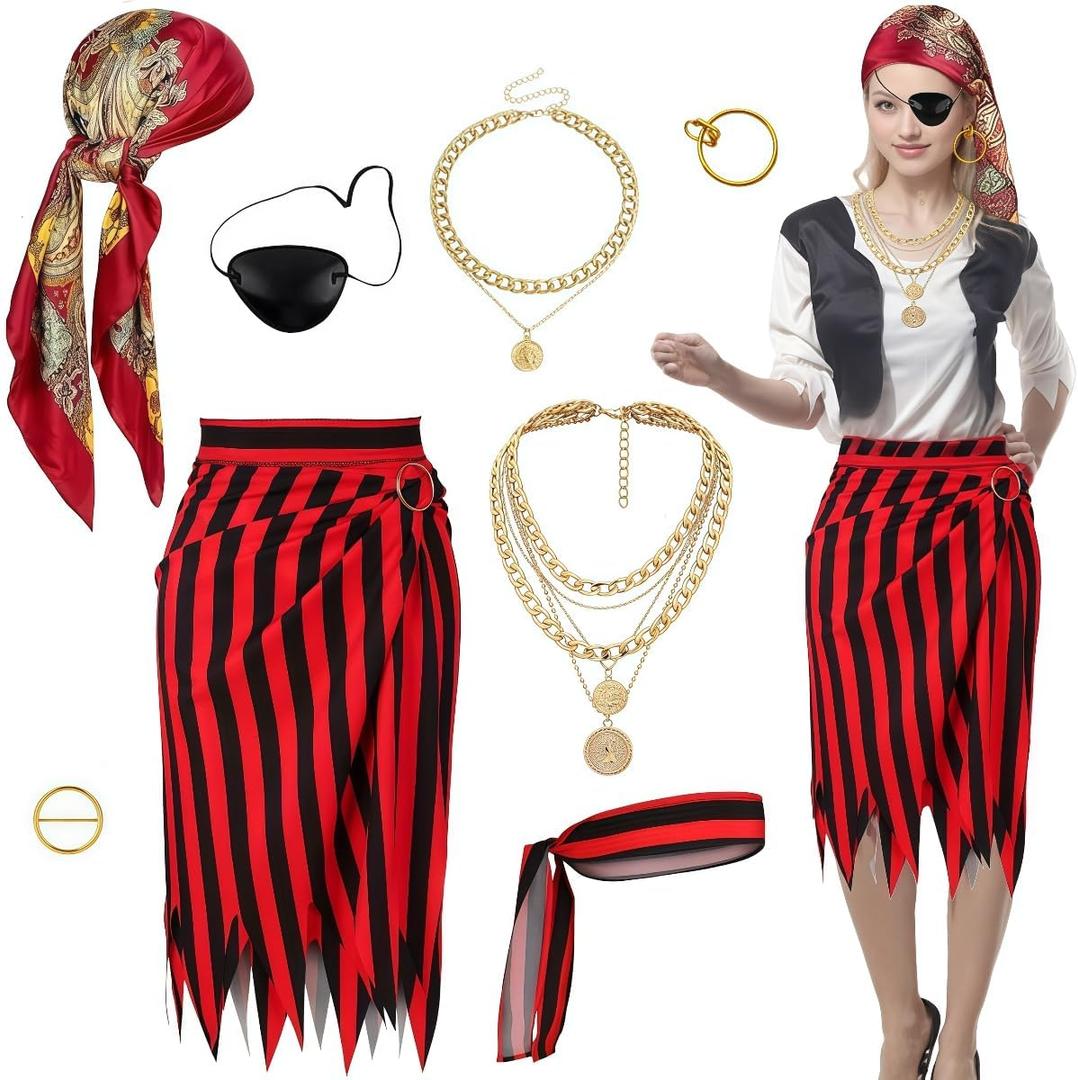 Womens Pirate Costume Accessories for Halloween Costumes for Women Adult
