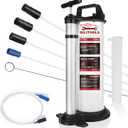 BILITOOLS 9L Pneumatic/Manual Oil Extractor Pump, Vacuum Oil Fluid Pump Extractor 2 in 1 Automotive Oil Change Tool Large Capacity 2.4 Gallon Engine Fluid Extractor for Boat Marine Jetski ect.