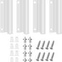 4 Pcs 2579476 L 3" x W 1-3/16" Upper/Top Screen Door Leaf Hinge W/Screws, Door Butt Hinge, for use with 2579475 Bottom/Lower Leaf Hinge & 2579477 Connecting Pin, Fit for Andersen Insect Screen Doors