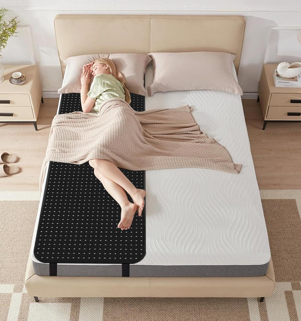 Grounding Mat for Bed Queen Size Full Body Grounding Sheets Breathable Mats with 15ft Cord for Better Sleep, Pain and Stress Relief (27x78in)