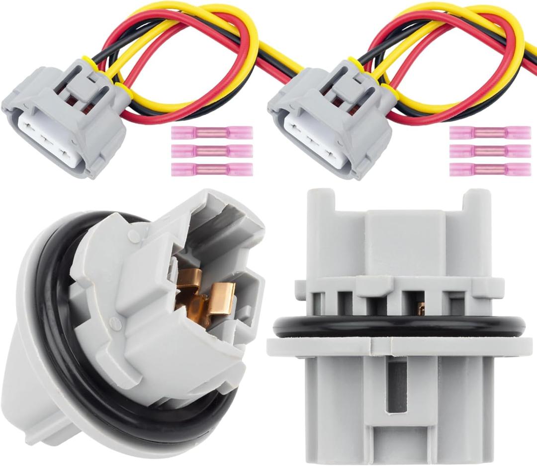 Front Turn Signal Light Socket Holder with Wire Harness Connector Fit for Nissan Frontier Maxima Pathfinder Quest Xterra 2PCS