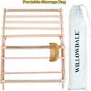 WILLOWDALE 25.2" H x 19.3" W Weaving Loom with Stand Wooden Multi-Craft Weaving Loom Arts & Crafts, Extra-Large Frame, Develops Creativity Weaving Frame Loom with Stand for Beginner