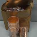 Tanlade 36 Pcs Anodized Hammered Copper Tumbler 14 oz Aluminum Iced Coffee Cold Drink Cup Stackable Copper Cups Mirror Finish Metal Mugs for Drinking Adults Travel Everyday Use (Gold)