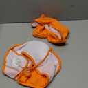 Pink Queen Women's Ribbed High Waisted Bikini Set Removable Strap Bandeau Swimsuit (Medium, 01 - Light Orange Ribbed Fabric)