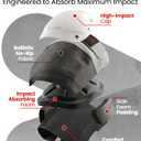 SKATEWIZ Adult Knee Pads, Skate & Skateboarding Wrist Guards for Skating Adult with Elbow Pads - Skateboard Protective Gear - Shield - Size M Grey White - Roller Skates, Inline Skates