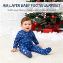 Minicoco Baby Footie Jumpsuit Lightly Thick Romper for 0-12 Months Winter