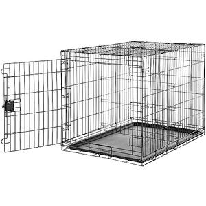 Amazon.com : Amazon Basics Durable, Foldable Metal Wire Dog Crate with Tray, Single Door, 42 x 28 x 30 in, Black : Pet Supplies