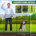 15 Panels Garden Fencing Animal Barrier with Lock, 40 in(H) X 36 ft(L) Dog Fence Outdoor for Yard Rustproof No Dig Decorative Tall Garden Fence Metal Wire Panel Border Rabbit Ground Stakes Fencing