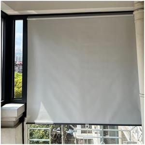 Cordless Blackout Roller Shades Self-Adhesive Lightweight Window Blinds, No Drill Thermal Insulated Shades with Free-Stop, Waterproof Polyester Fabric for Bedroom Office Kitchen Nursery RV(White,38''W