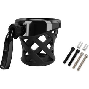 Universal Motorcycle Cup Holder for Harley Davidson Touring Road King, Dyna, Road Glide Limited, Fat Boy, Street Glide, Sportster XL883 1200, Electra Glide, Honda Goldwing GL1800 (4.1-inch) (Black)