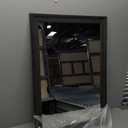 Black Wood Framed Wall Mirror 17 1/6 x 26" 